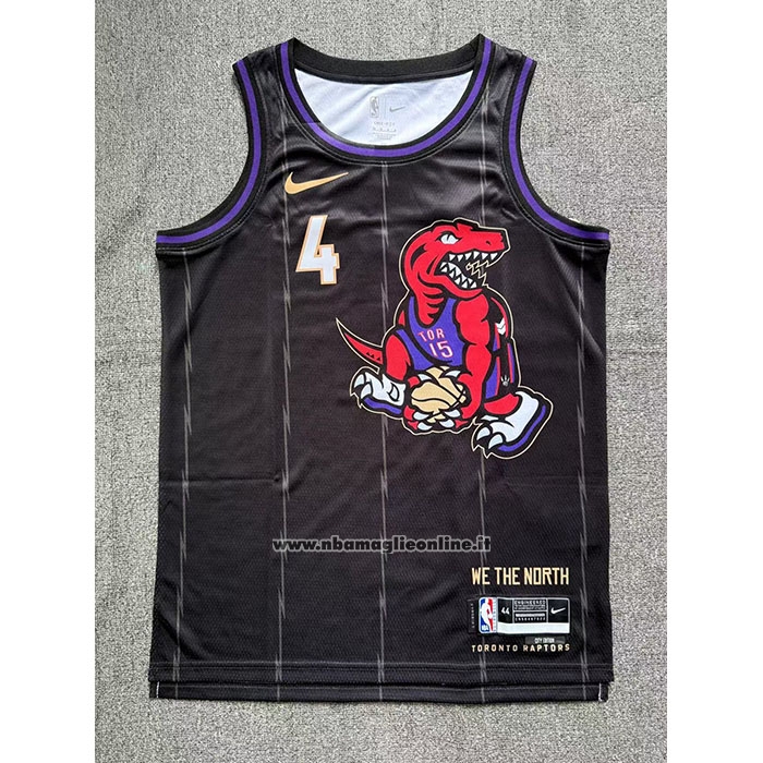 Maglia Toronto Raptors Scottie Barnes #4 Citta 2024-25 Nero
